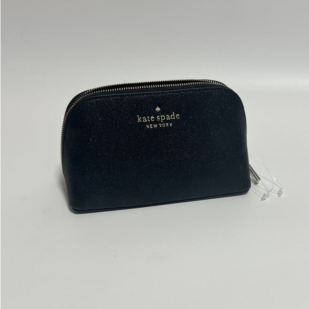 Kate Spade Small Cosmetic Case Black glitter